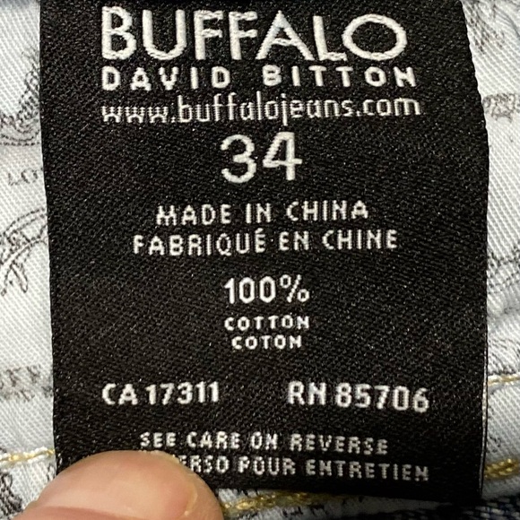 Buffalo David Bitton Ruffer Relaxed Stretch Denim Jeans Men’s Size 34x32 EUC - Picture 8 of 12
